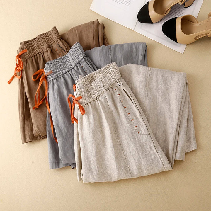 Duttini | Wide Leg Drawstring Pant for Women in Soft Fabric