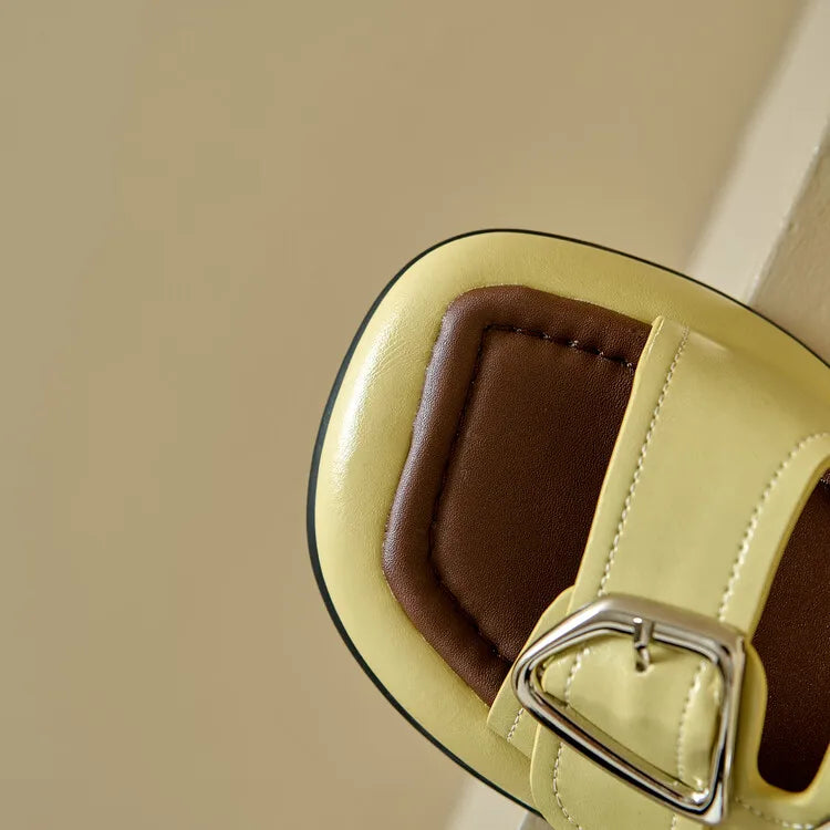 Duttini | Twin-Buckle Slide Sandals