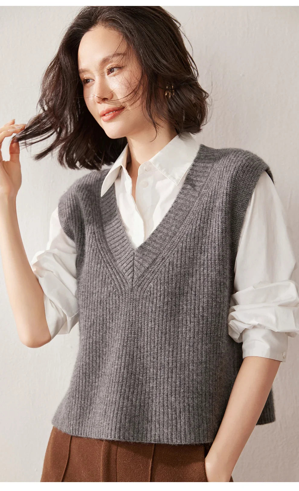 Duttini | Ribbed Cashmere Vest