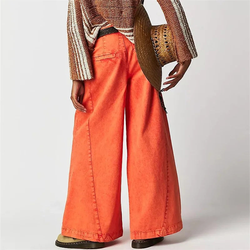 Duttini | Pleated Wide-Leg Jeans