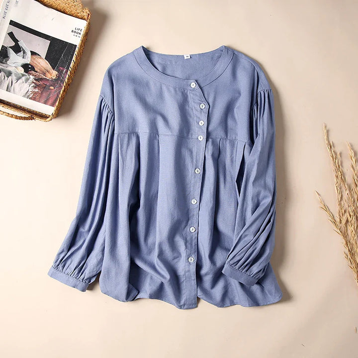 Duttini | Gathered Lantern Sleeve Blouse