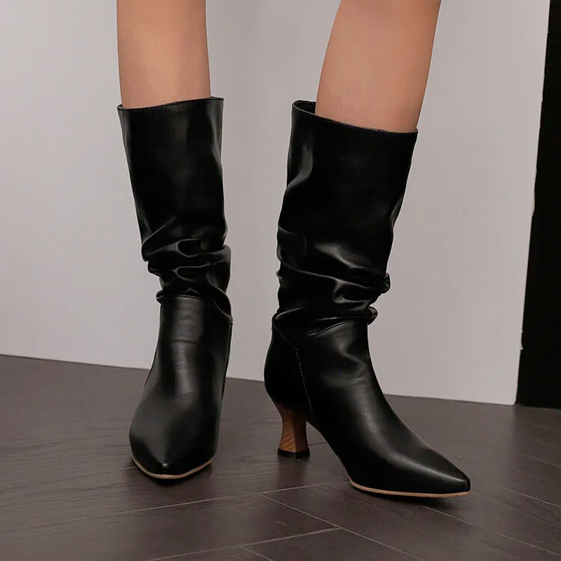 Duttini | Mid-Calf Heel Boots