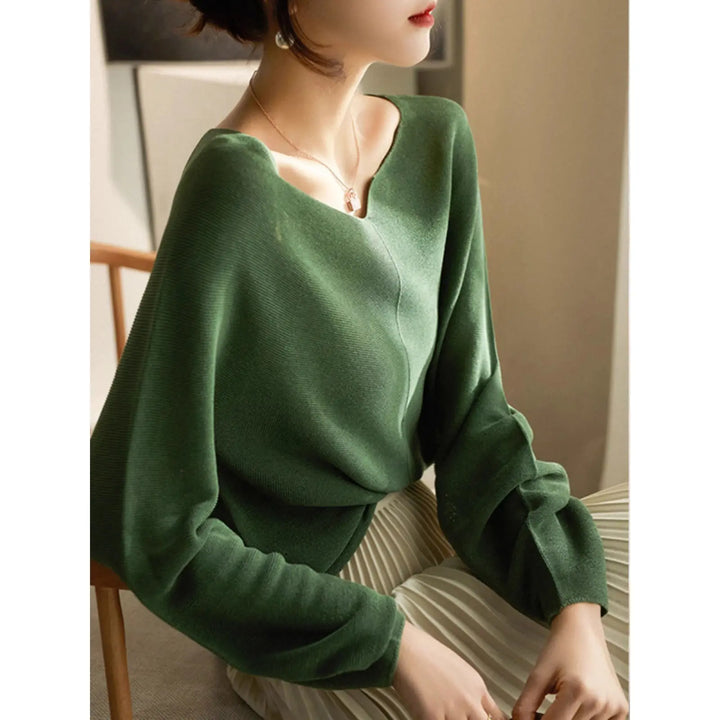 Duttini | Draped Knit Sweater Top