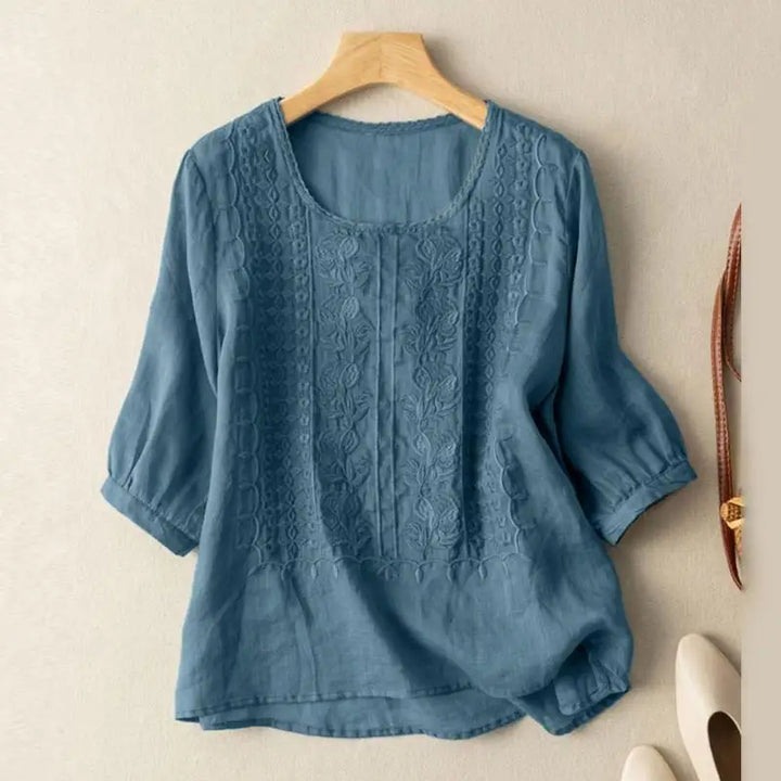 Duttini | Elegant Floral Relaxed Blouse for Effortless Elegance