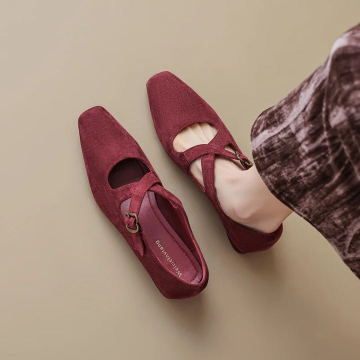 Duttini | Buckled Suede Mule