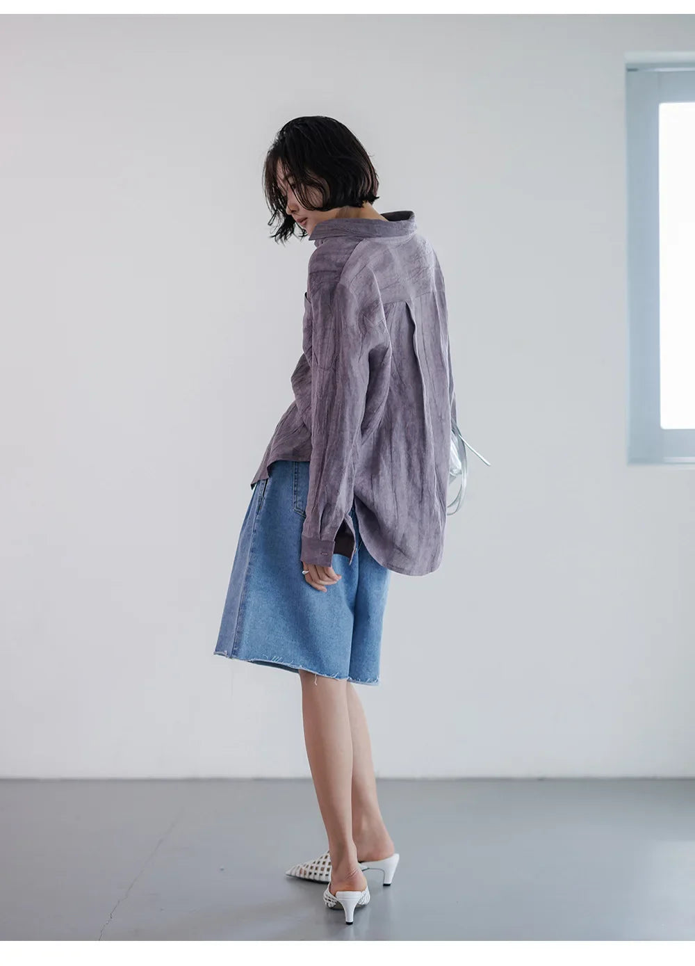 Duttini | Pleated Linen Button Shirt