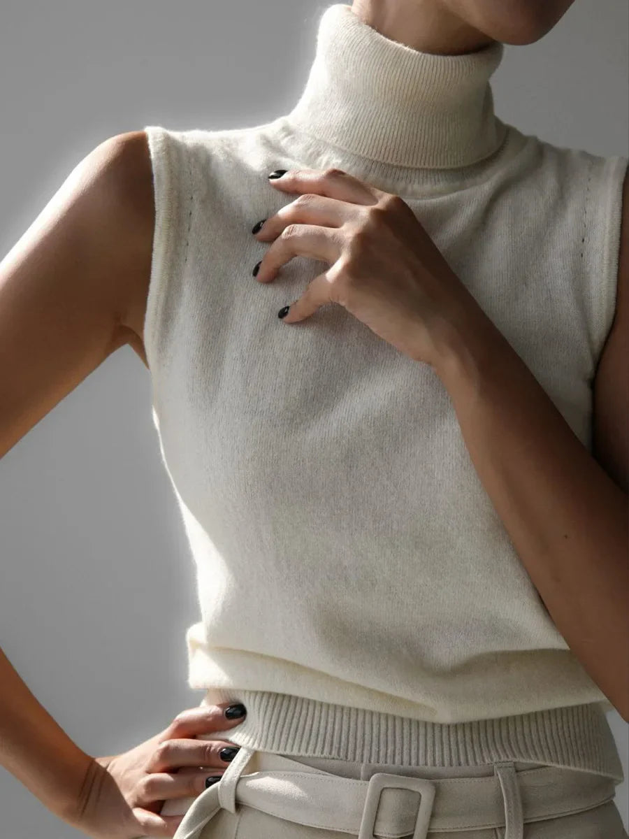 Duttini | High-Neck Vest for Women in Premium Fabric