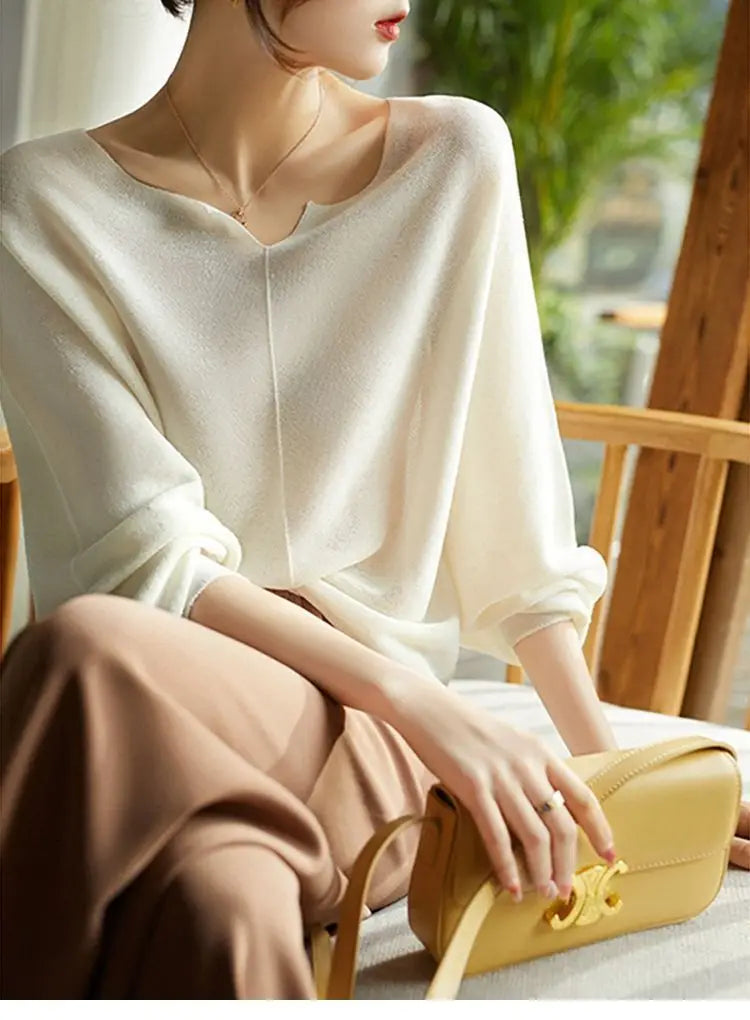 Duttini | Draped Knit Sweater Top