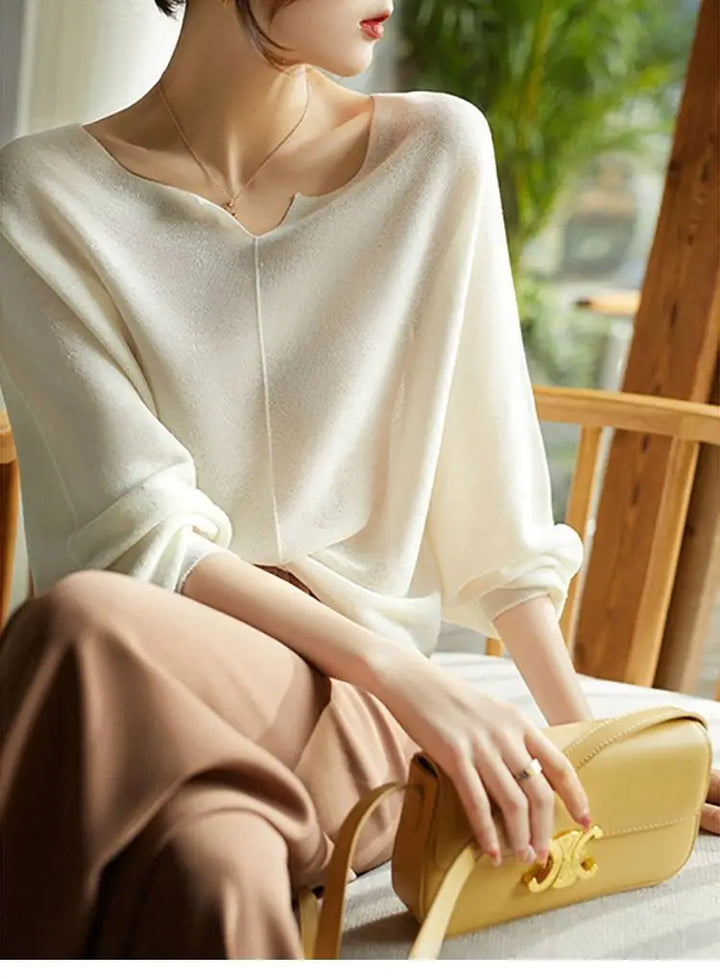 Duttini | Draped Knit Sweater Top
