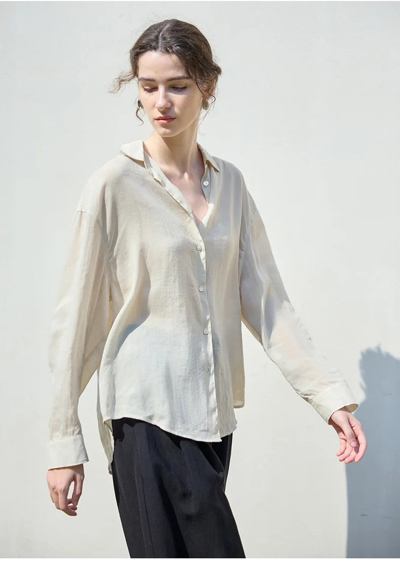 Duttini | Relaxed Ramie Button Down Shirt