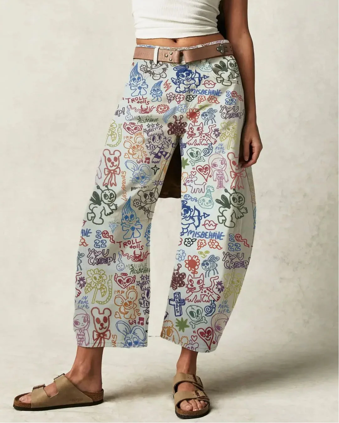 Duttini | Cotton Tapestry Jean for Women in Blue