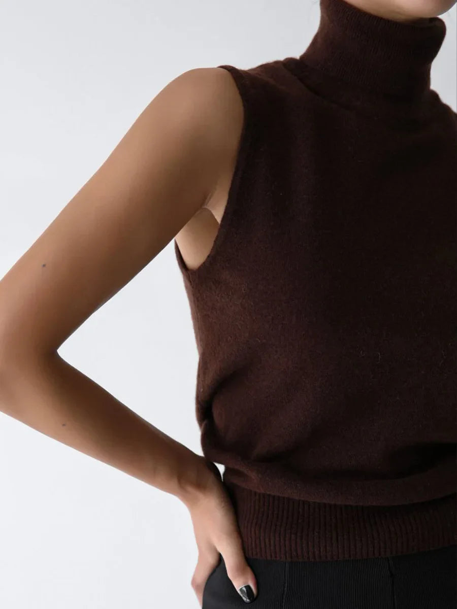 Duttini | High-Neck Vest for Women in Premium Fabric