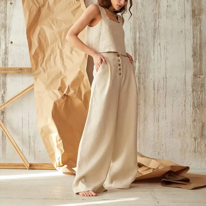Duttini | Cotton Wide-Leg Pant