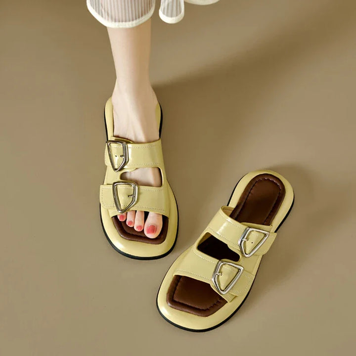 Duttini | Twin-Buckle Slide Sandals