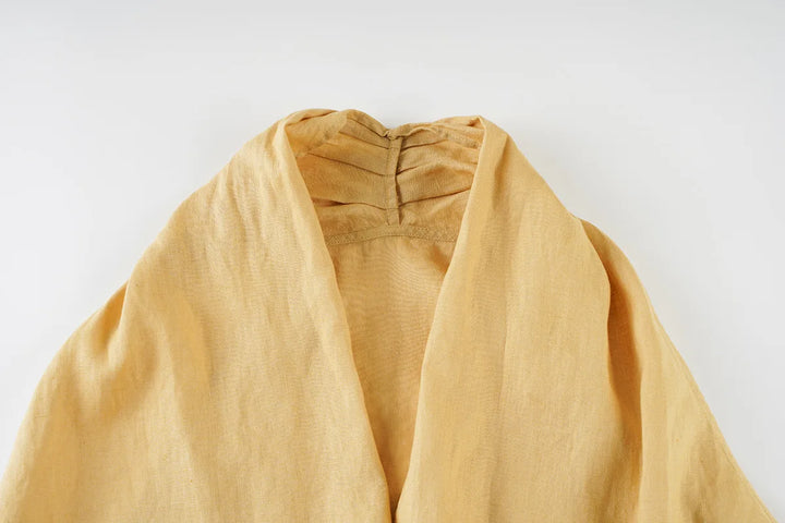 Duttini | Drape Linen Vest for Women in Natural