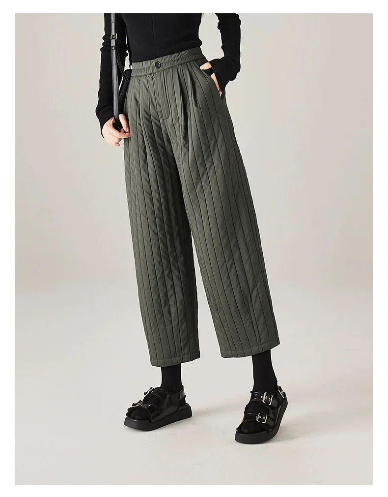 Duttini | Cotton Wide-Leg Pants for Women in Beige