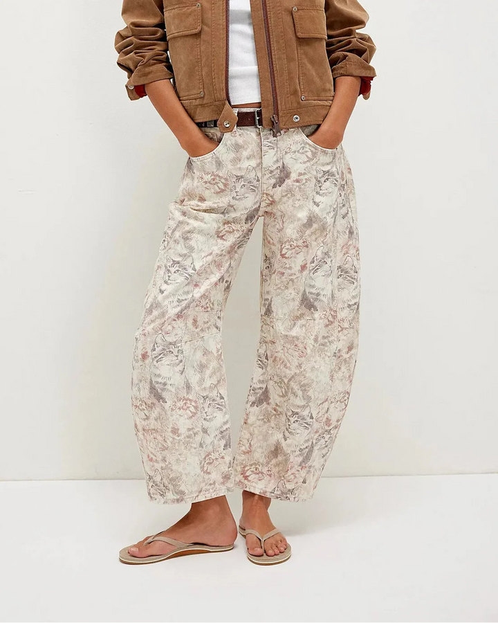 Duttini | Cotton Tapestry Jean for Women in Blue