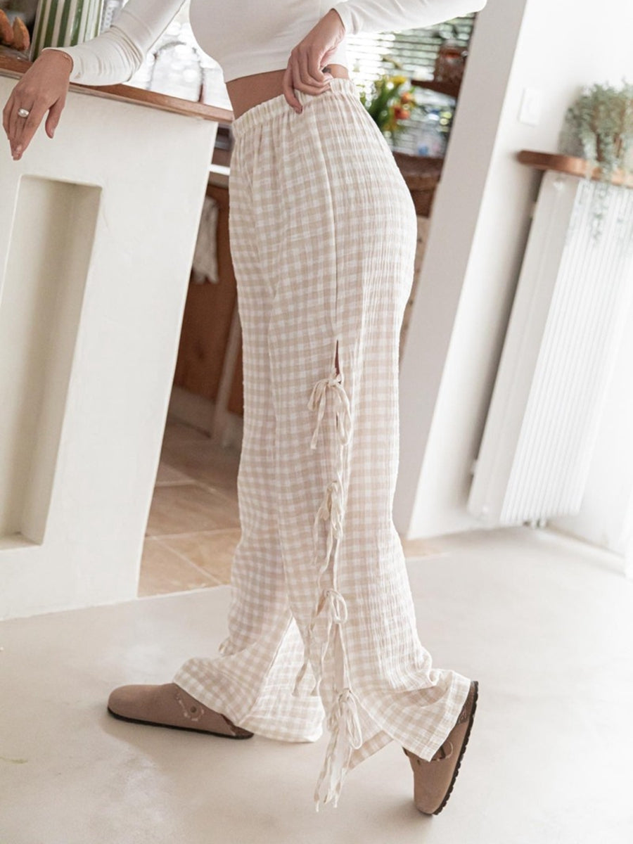 Duttini | Checkered Cotton Trousers