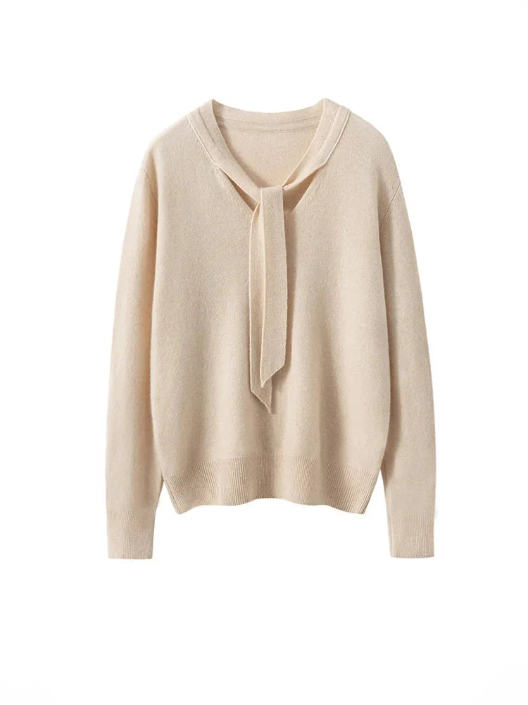 Duttini | Cashmere Pullover with Scarf Collar