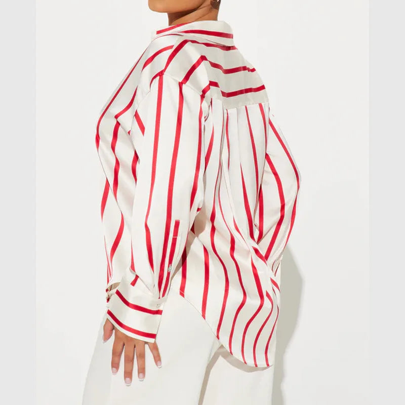 Duttini | Satin Stripe Shirt for Women