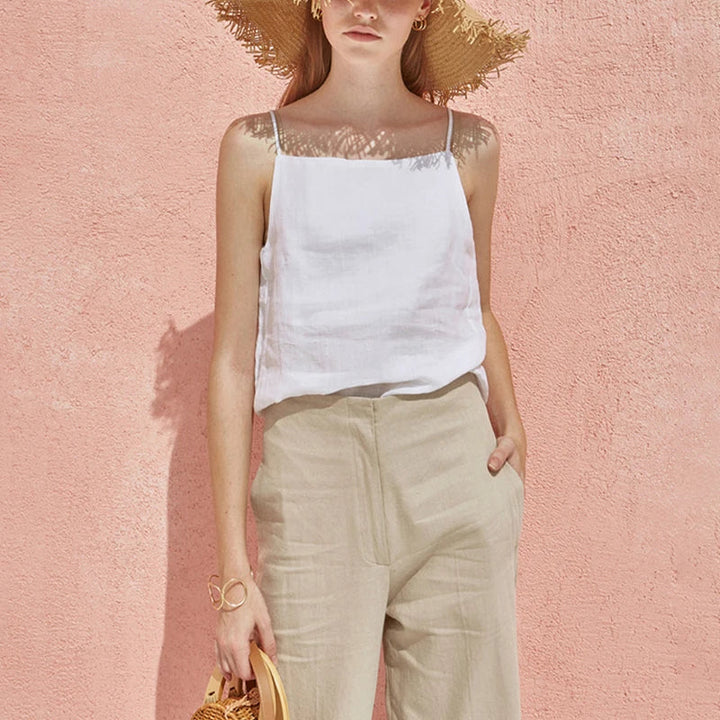 Duttini | Satin Strap Linen Cami