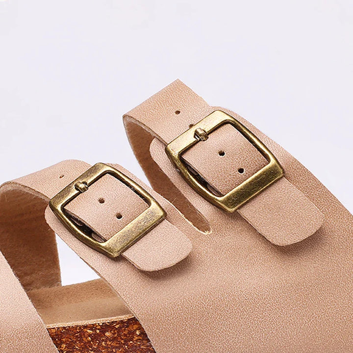 Duttini | Nappa Leather Orthopedic Double Buckle Slide