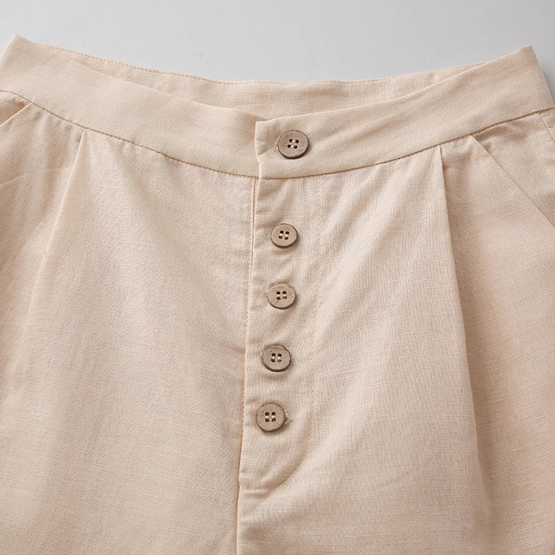 Duttini | Cotton Wide-Leg Pant for Women in Classic Black