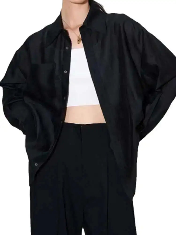 Duttini | Silk Poplin Blouse for Women in Flowing Fit