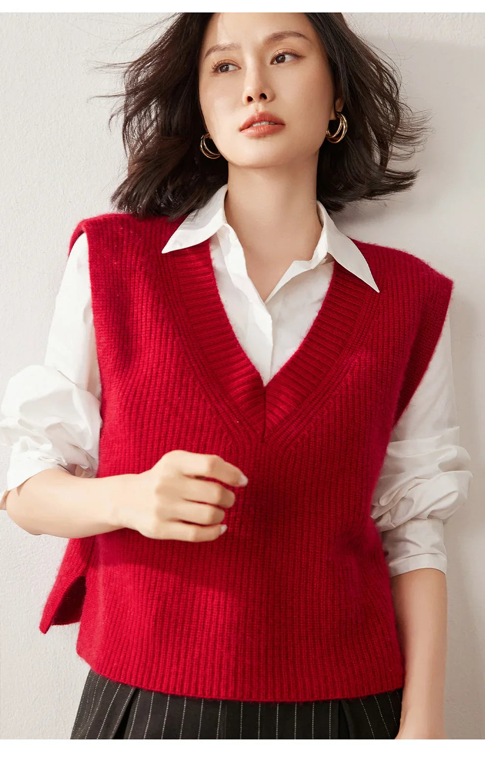 Duttini | Ribbed Cashmere Vest