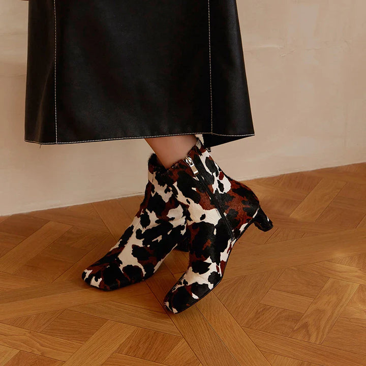 Duttini | Calf Hair Ankle Boots