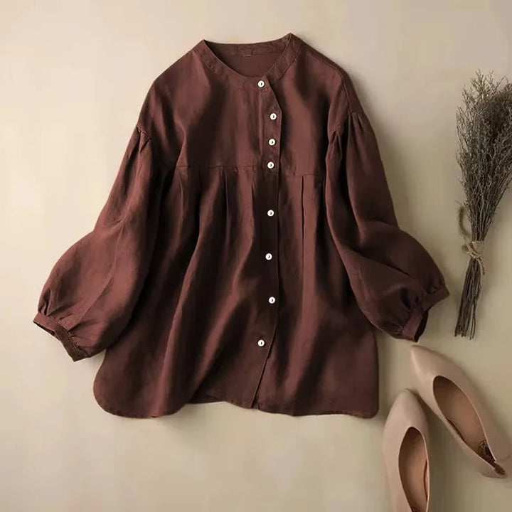 Duttini | Gathered Lantern Sleeve Blouse