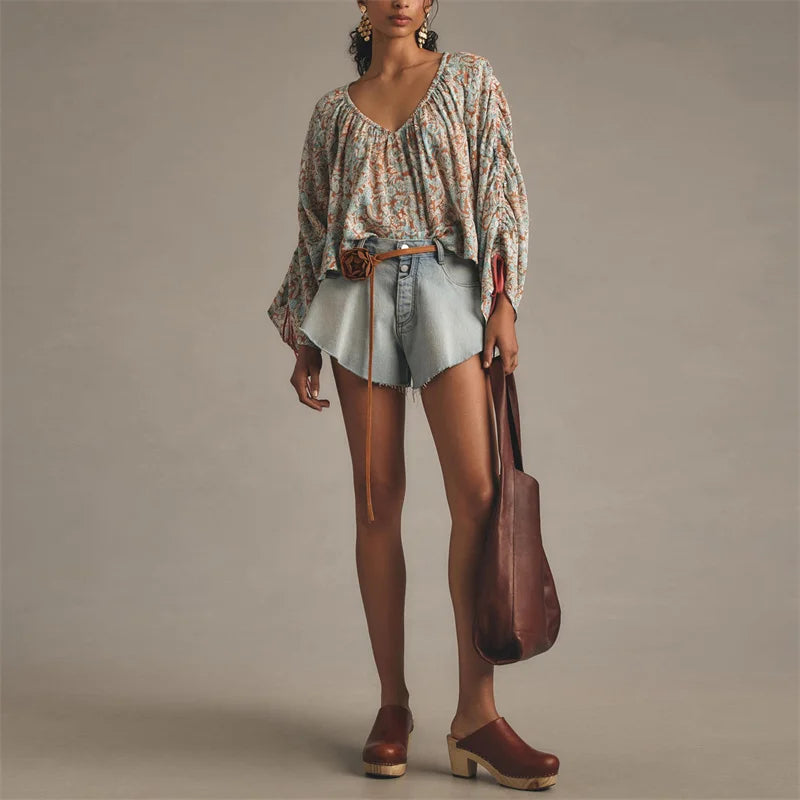 Duttini | Floral Blouse for Women in Lightweight Fabric