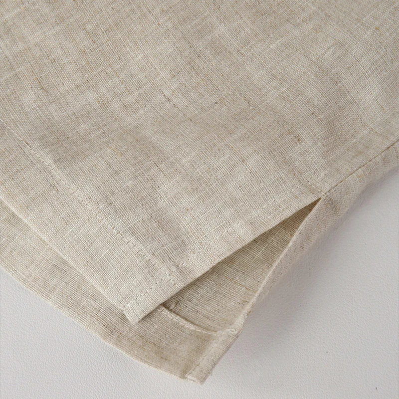 Duttini | Linen Polo Top for Women in Easy Fit, White