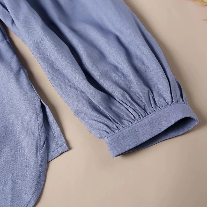 Duttini | Gathered Lantern Sleeve Blouse