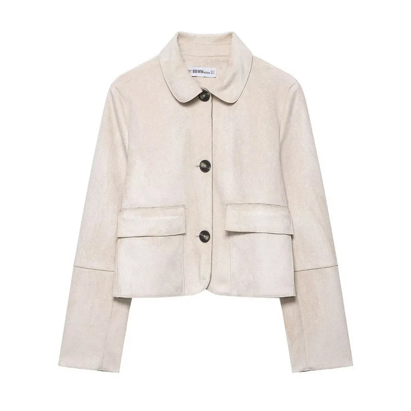 Duttini | Suede Cropped Jacket