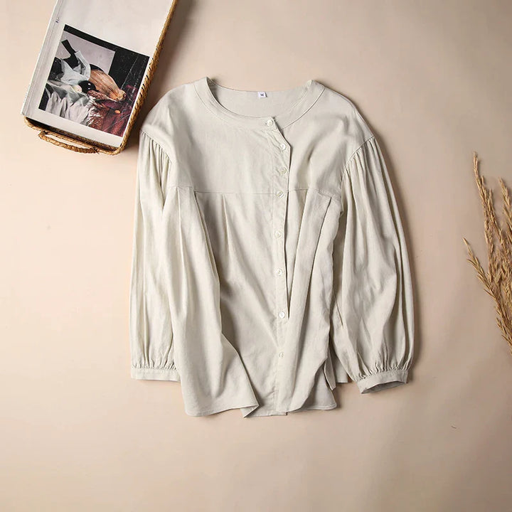 Duttini | Gathered Lantern Sleeve Blouse