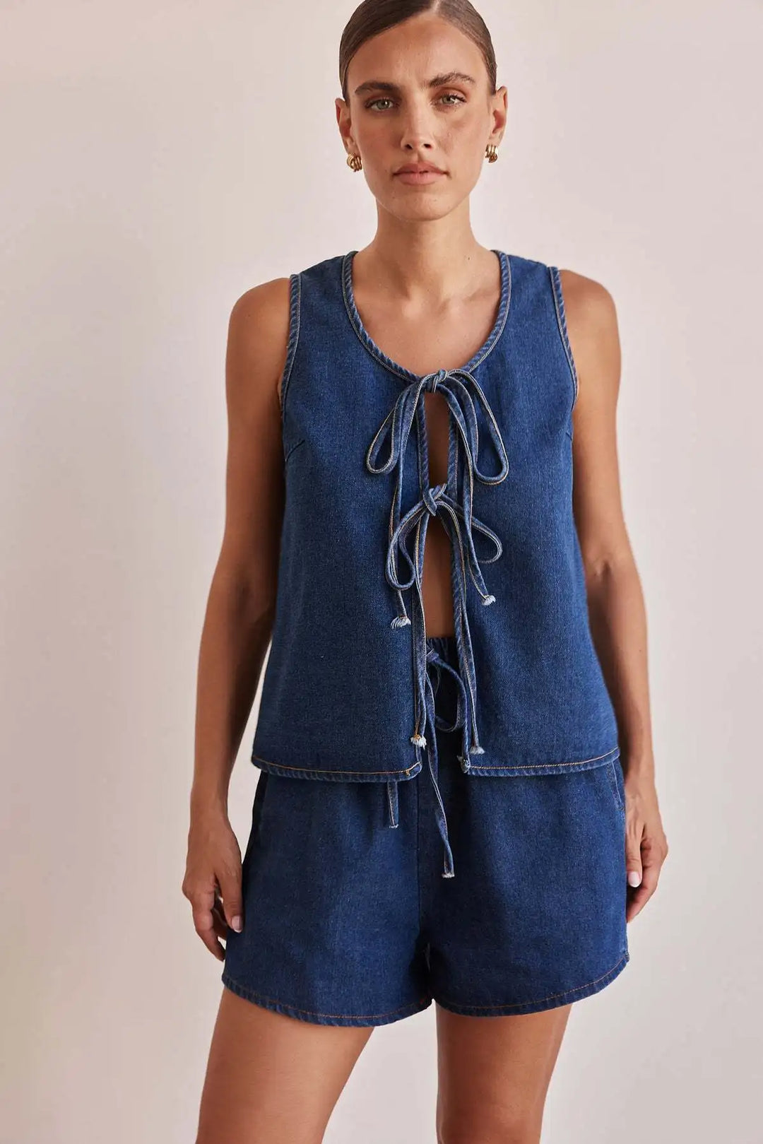Duttini | Denim Tie Set