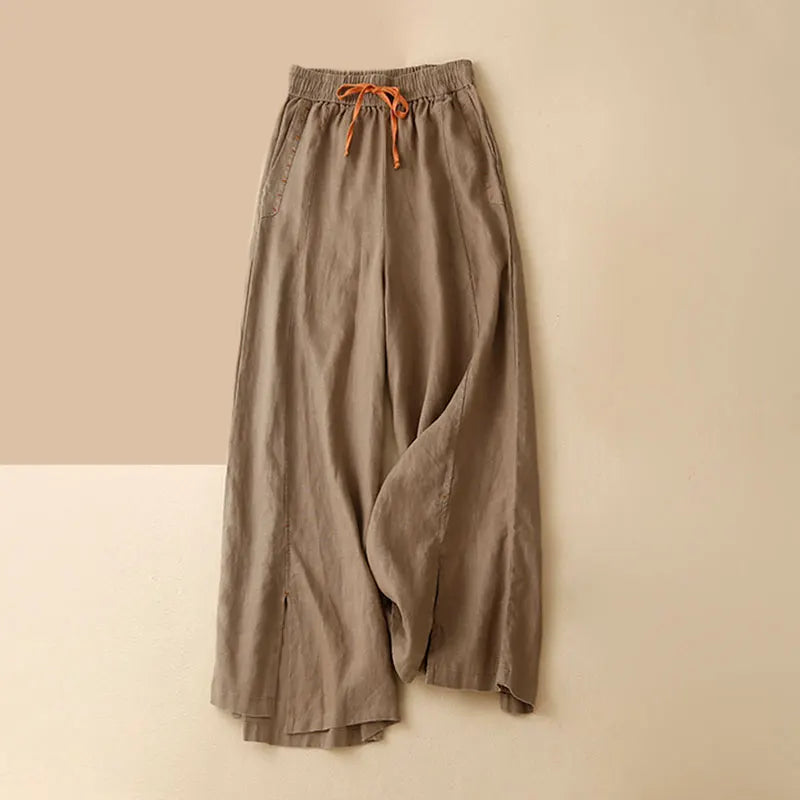 Duttini | Wide Leg Drawstring Pant for Women in Soft Fabric