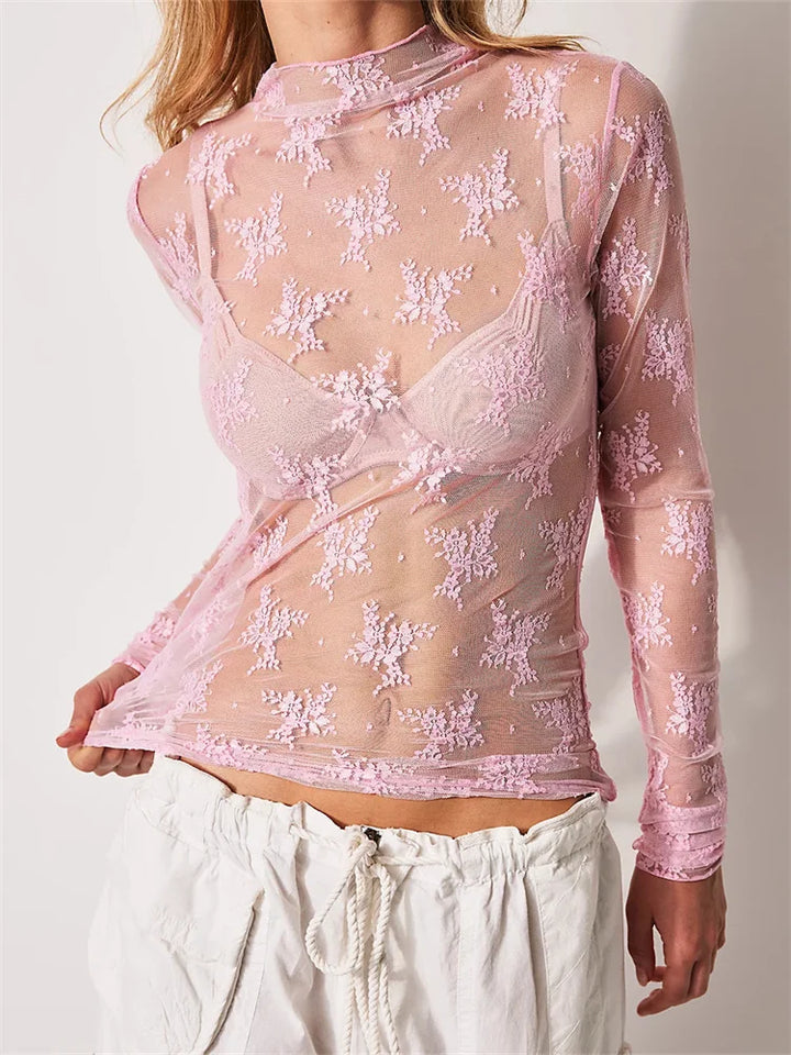 Duttini | Lace Transparent Top for Women