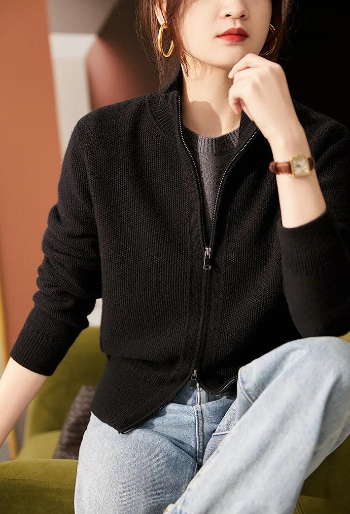 Duttini | Wool Zip Cardigan