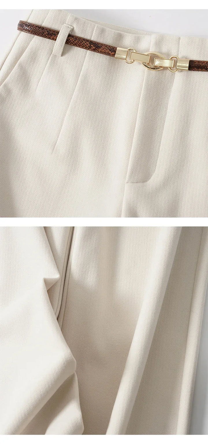 Duttini | Wide Leg Wool Trousers