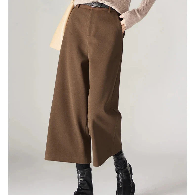 Duttini | Woolen Wide Leg Pants