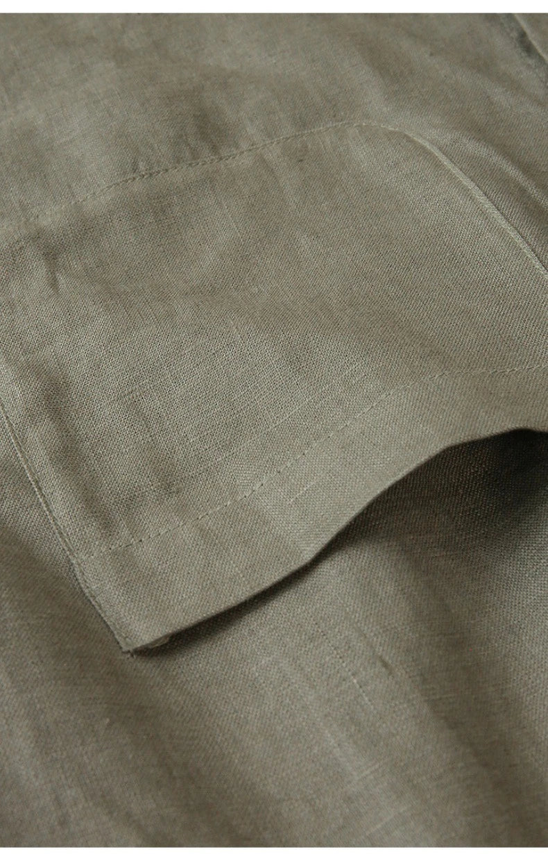 Duttini | Cropped Linen Overshirt for Women