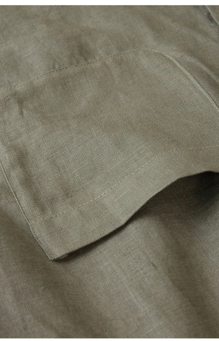 Duttini | Cropped Linen Overshirt for Women