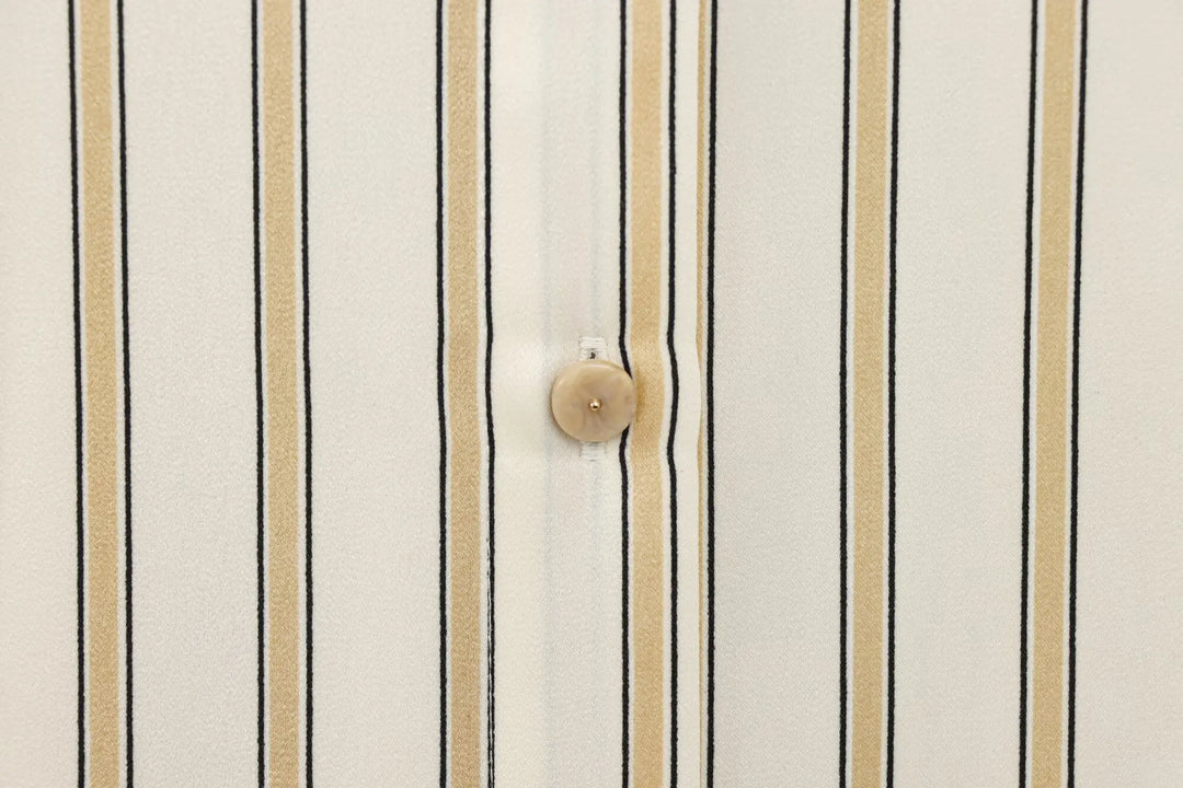 Duttini | Striped Button-Up Blouse for Women in Cotton Blend