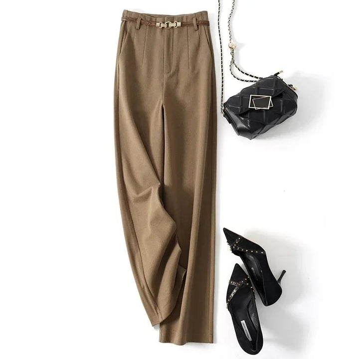 Duttini | Wide Leg Wool Trousers