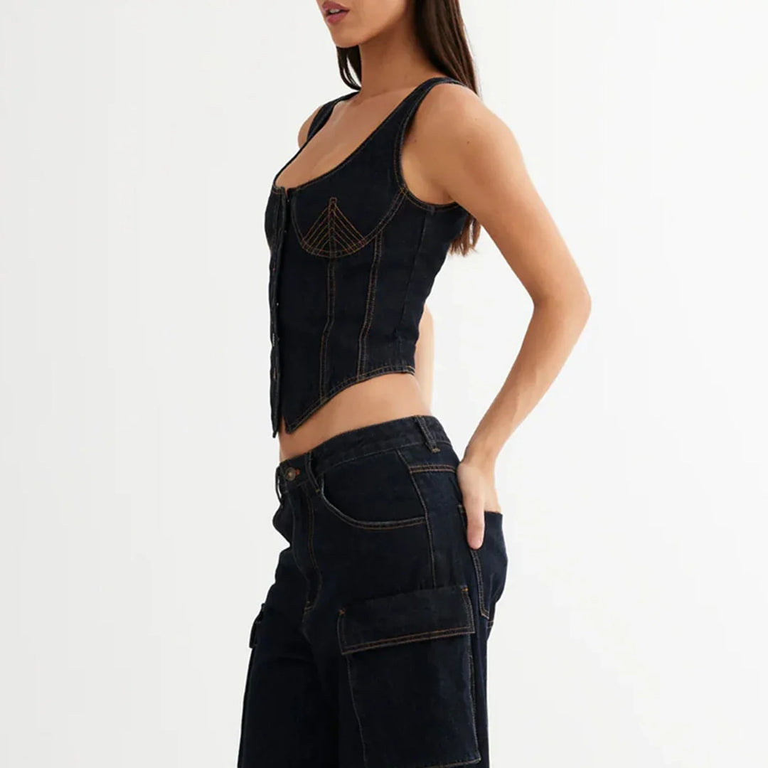 Duttini | Denim Vest Top for Women