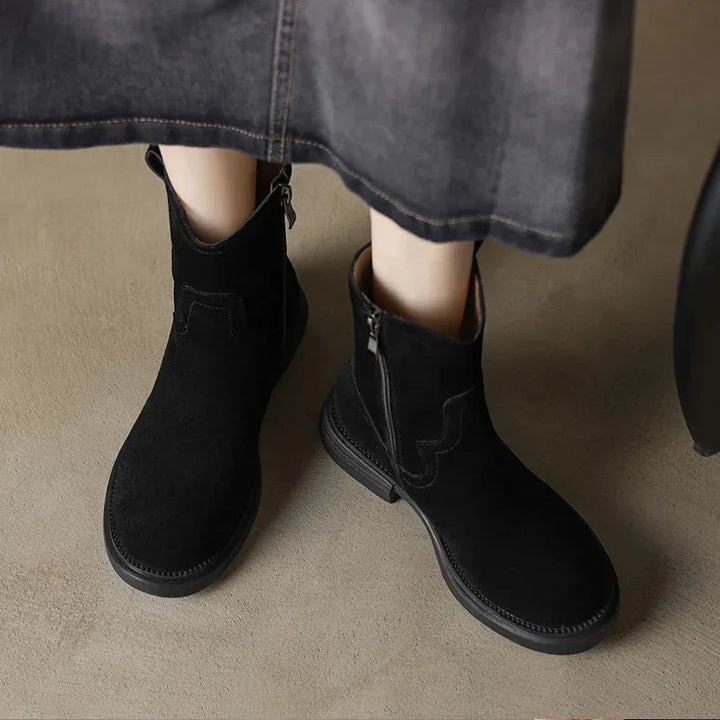 Duttini | Leather Zipper Boots