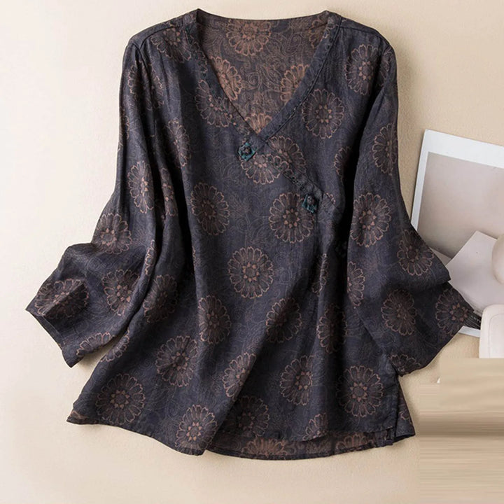 Duttini | Crosswrap Blouse for Women in Lightweight Fabric