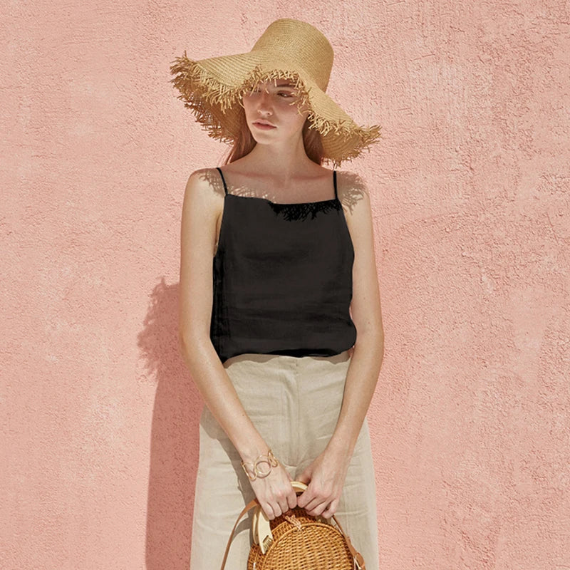 Duttini | Satin Strap Linen Cami